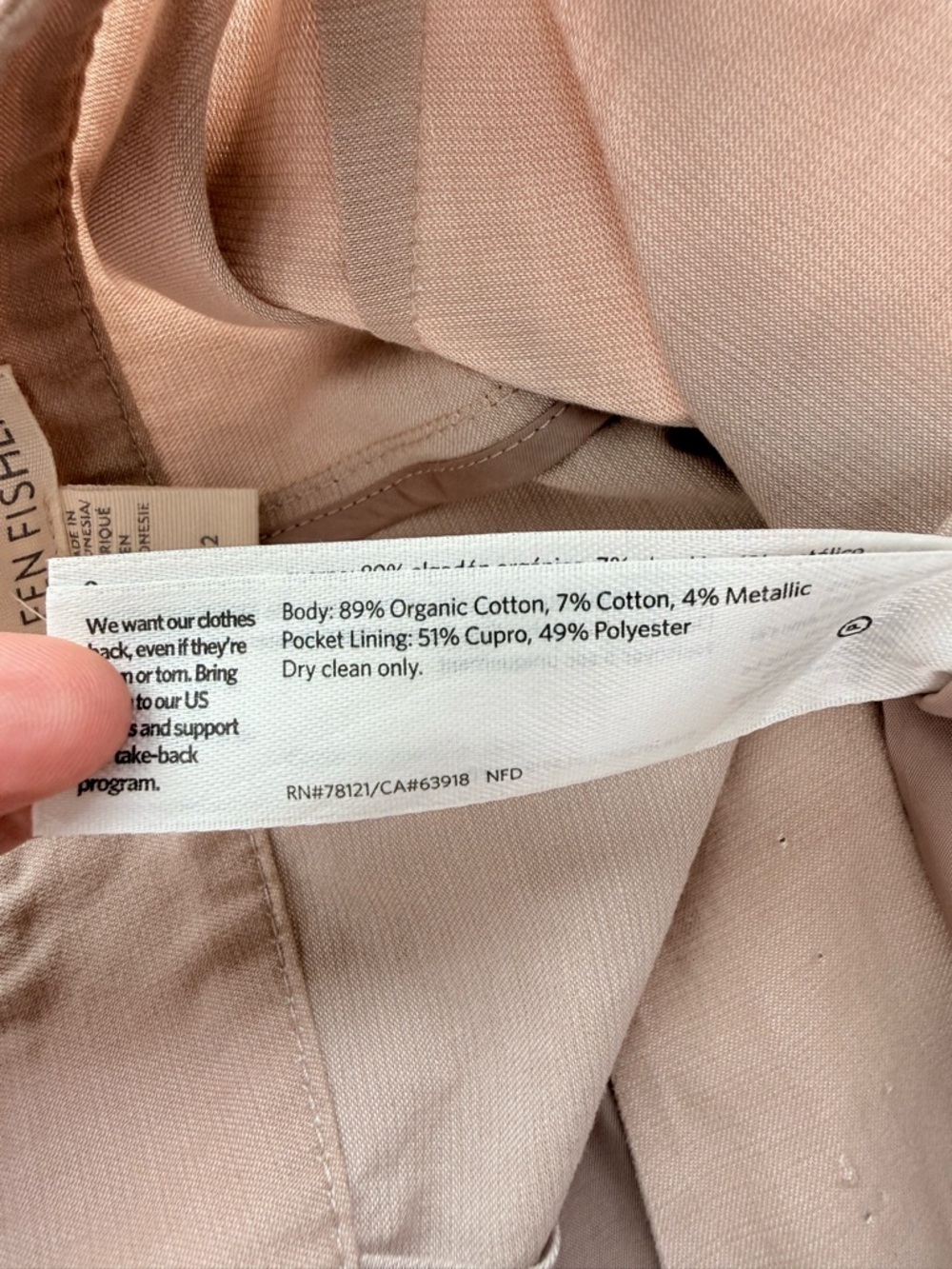 Eileen Fisher Organic Cotton Steel Wide-Leg Pant - Picture 8 of 10